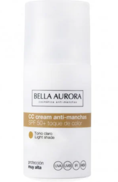 Bella Aurora CC crème anti-taches SPF50 Teinte Claire 30ml