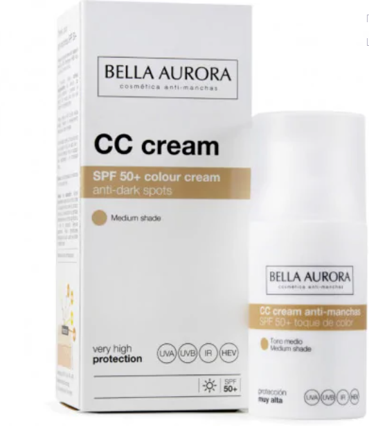 Bella Aurora CC crème anti-taches SPF50 Teinte Médium 30ml